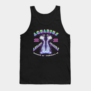 Aquarius 8a Black Tank Top